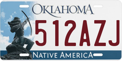 OK license plate 512AZJ