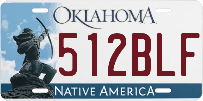 OK license plate 512BLF