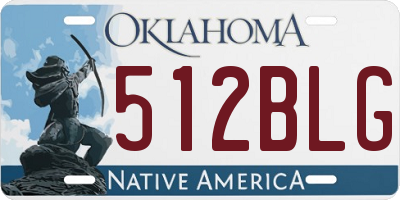 OK license plate 512BLG