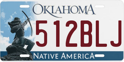 OK license plate 512BLJ