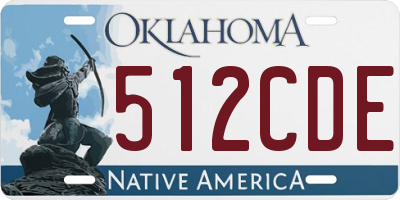 OK license plate 512CDE