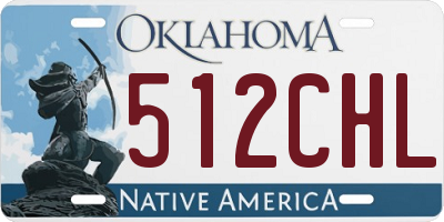OK license plate 512CHL