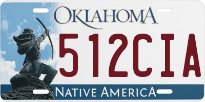 OK license plate 512CIA