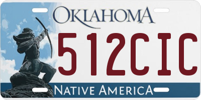 OK license plate 512CIC