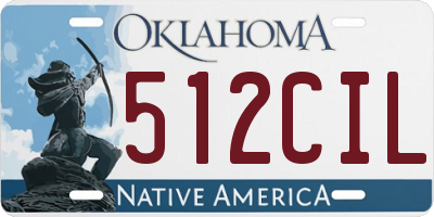 OK license plate 512CIL