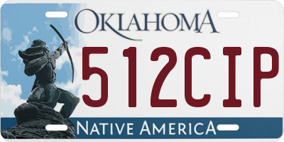 OK license plate 512CIP