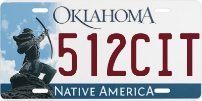 OK license plate 512CIT