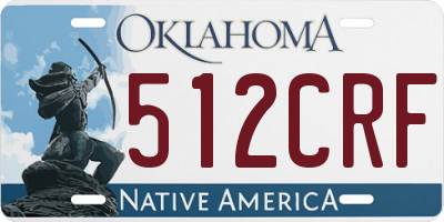 OK license plate 512CRF