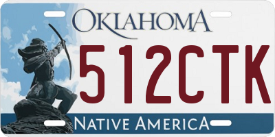 OK license plate 512CTK