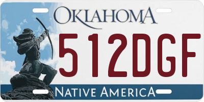 OK license plate 512DGF