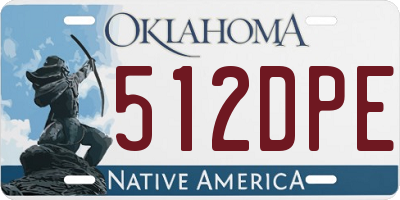 OK license plate 512DPE