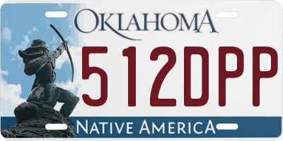 OK license plate 512DPP
