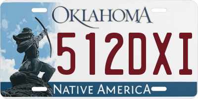 OK license plate 512DXI