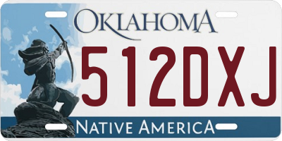 OK license plate 512DXJ