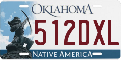 OK license plate 512DXL