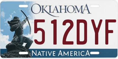 OK license plate 512DYF