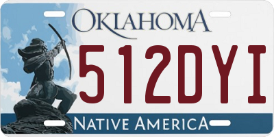 OK license plate 512DYI