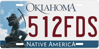 OK license plate 512FDS