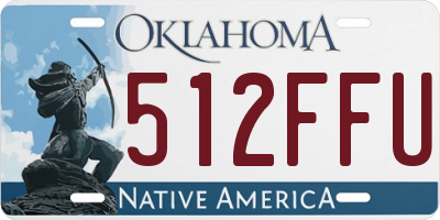 OK license plate 512FFU