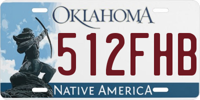 OK license plate 512FHB