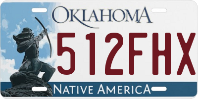 OK license plate 512FHX