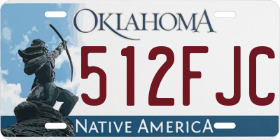 OK license plate 512FJC