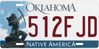 OK license plate 512FJD