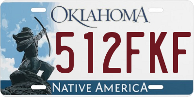 OK license plate 512FKF