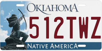 OK license plate 512TWZ