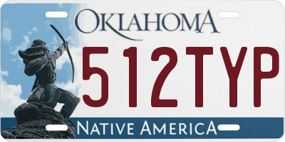 OK license plate 512TYP