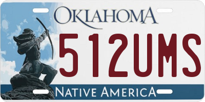 OK license plate 512UMS