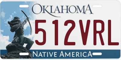 OK license plate 512VRL