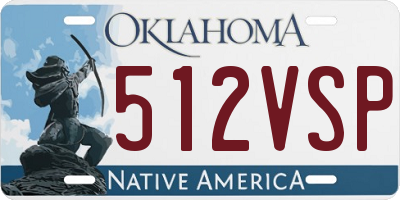 OK license plate 512VSP