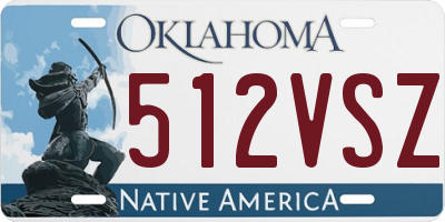 OK license plate 512VSZ