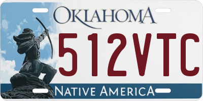 OK license plate 512VTC