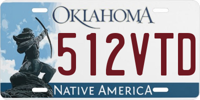 OK license plate 512VTD
