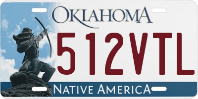 OK license plate 512VTL