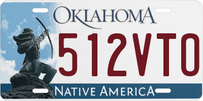 OK license plate 512VTO