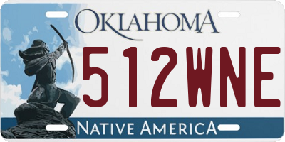 OK license plate 512WNE