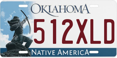 OK license plate 512XLD