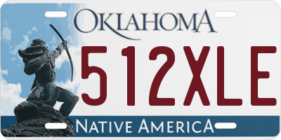 OK license plate 512XLE