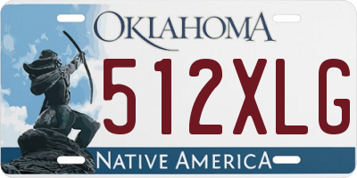 OK license plate 512XLG