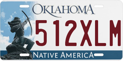OK license plate 512XLM