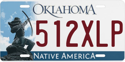 OK license plate 512XLP