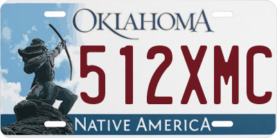 OK license plate 512XMC