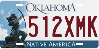 OK license plate 512XMK