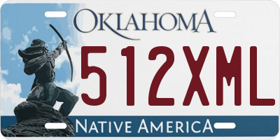 OK license plate 512XML