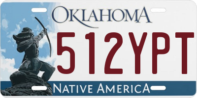 OK license plate 512YPT