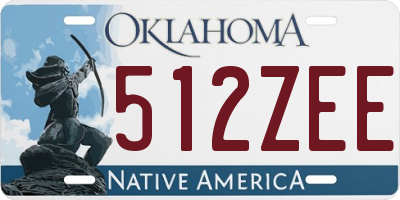 OK license plate 512ZEE