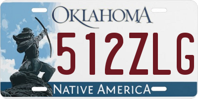OK license plate 512ZLG